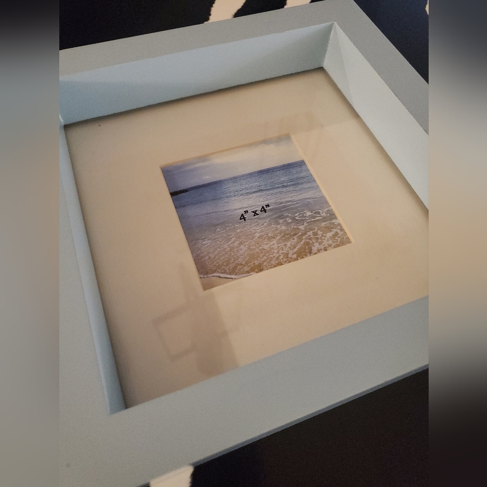 Brand New- Light Blue Square Shadow Box Type Picture Frame - Picture 3 of 4